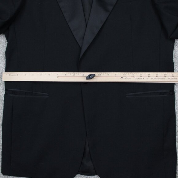 Jos. A. Bank Blazer Mens 42L Black 100% Wool 1 Button Single Vent Sports Jacket - Picture 4 of 12